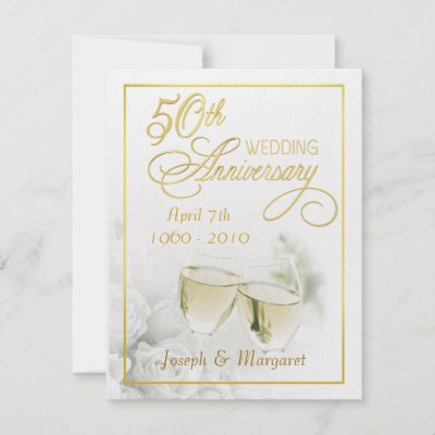  celebration invitations Wedding roses and champagne glasses on WHITE 