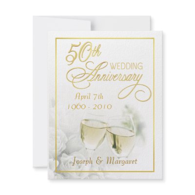 Wedding Celebration Invitations on Elegant 50th Wedding Anniversary Celebration Invitations Wedding Roses