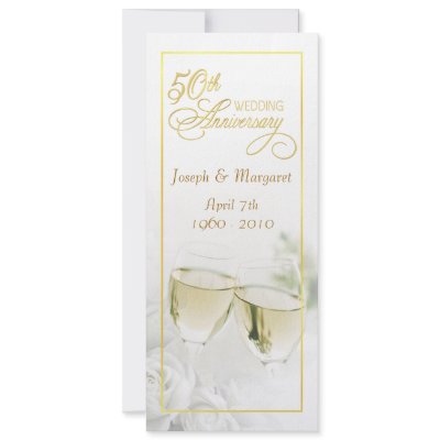 50th Wedding Anniversary Invitations - Tall Invite by SquirrelHugger