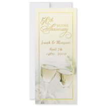 50th Wedding Anniversary Invitations - Tall Ivory