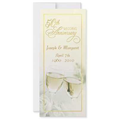 50th Wedding Anniversary Invitations - Tall Ivory by SquirrelHugger
