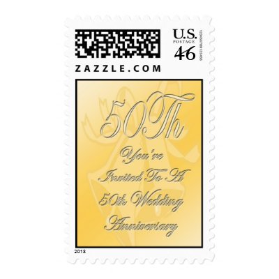 50th Wedding Anniversary Invite Postage