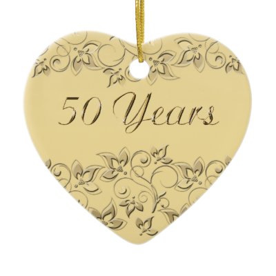 50th Wedding Anniversary Keepsake Ornament by NiteOwlStudio