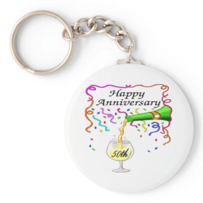 50th wedding anniversary keychains