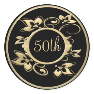 50th Wedding Anniversary or Birthday Sticker sticker