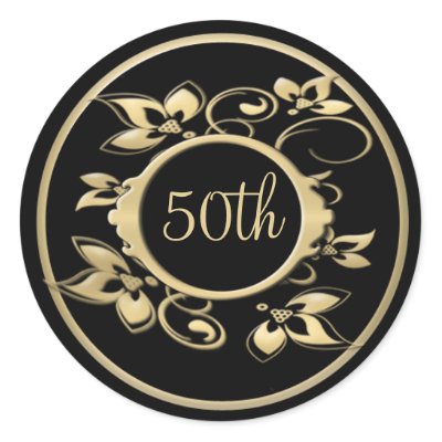 50th Wedding Anniversary or Birthday Sticker