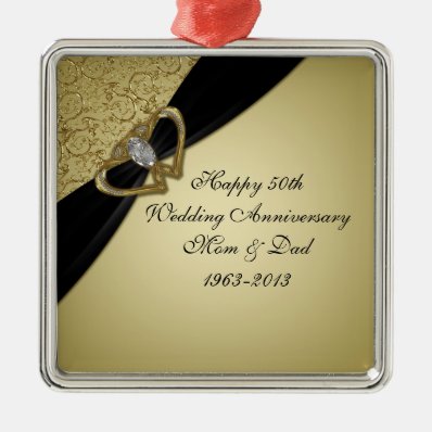 50th Wedding Anniversary Ornament