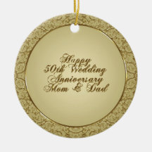 50th Wedding Anniversary Ornament