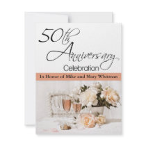 50th Wedding Anniversary Party Invitation