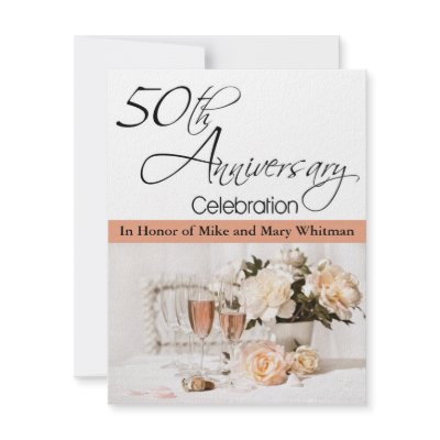 50th Wedding Anniversary Party Invitation