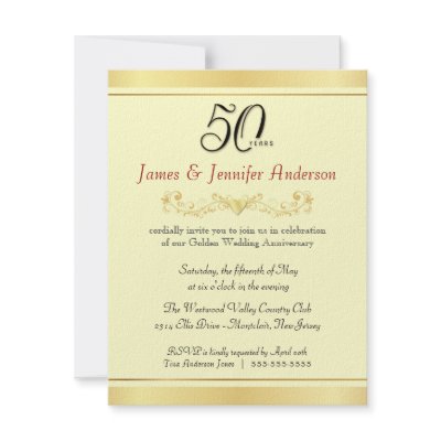 50th Wedding Anniversary Party Invitations