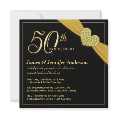 50th Wedding Anniversary Party Invitations