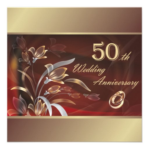 50th Wedding Anniversary Party Invitations