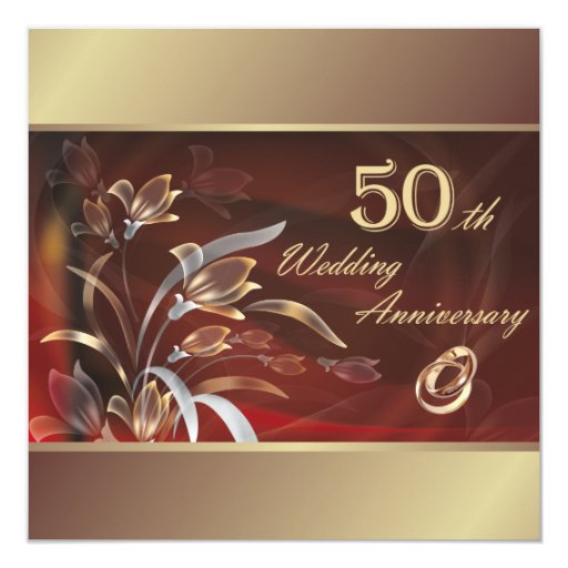 50th Wedding Anniversary Party Invitations Zazzle
