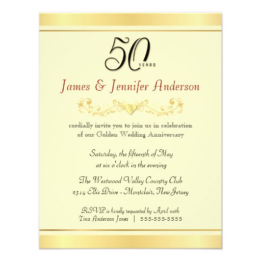 50th Wedding Anniversary Party Invitations