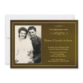 50th Wedding Anniversary Party Photo Invitations invitation