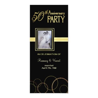 50th Wedding Anniversary Party - Photo Optional Card