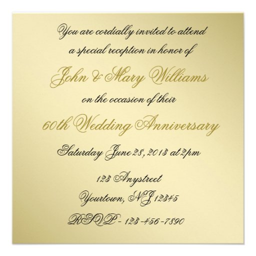 50th Wedding Anniversary Photo Invitation Card