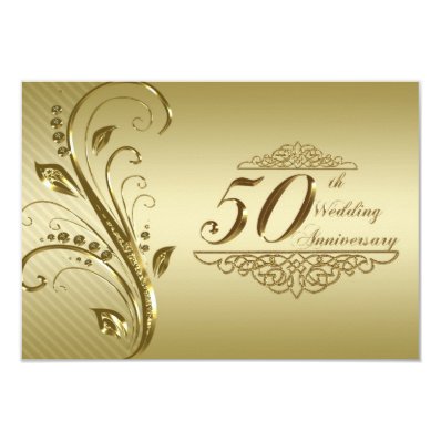 50th Wedding Anniversary Photo RSVP Card Custom Invitations