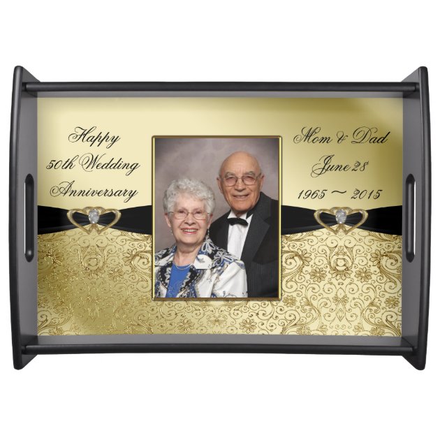 50th Wedding Anniversary Photo Serving Tray-1