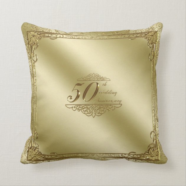 50th Wedding Anniversary Photo Throw Pillow