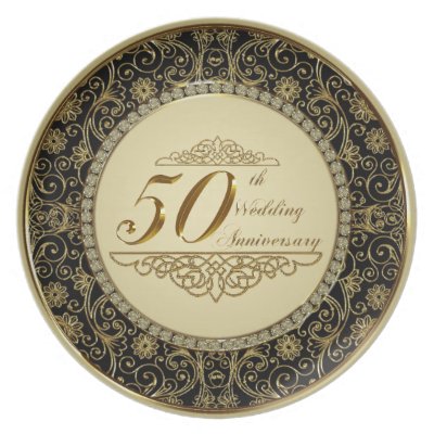 50th Wedding Anniversary Plate