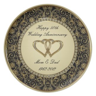 50th Wedding Anniversary Plate