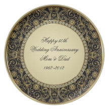 50th Wedding Anniversary Plate