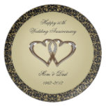 50th Wedding Anniversary Plate