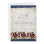 50th Wedding Anniversary - Rosemaling Personalized Announcements