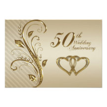 50th Wedding Anniversary RSVP Card