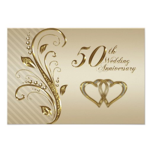 50th Wedding Anniversary RSVP Card (front side)