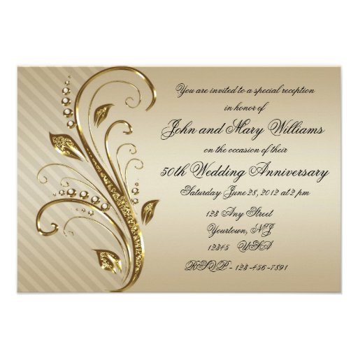 50th Wedding Anniversary RSVP Card