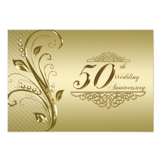 50th Wedding Anniversary RSVP Custom Invites