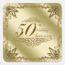 50th Wedding Anniversary Stickers