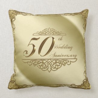 50th Wedding Anniversary Throw Pillow