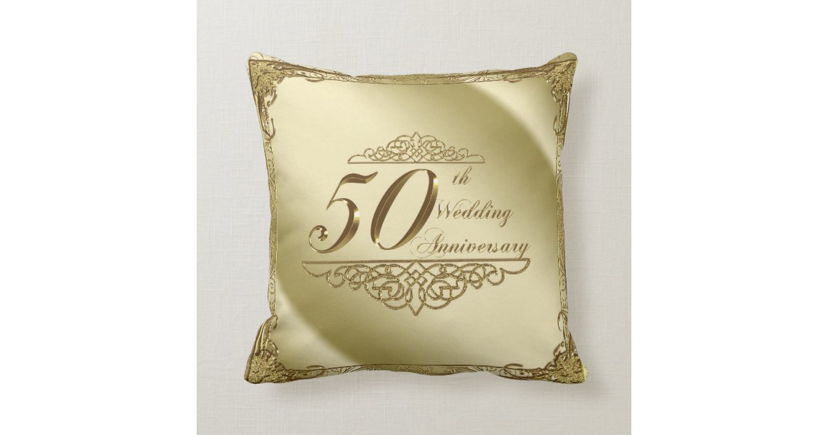 50th Wedding Anniversary Throw Pillow Zazzle