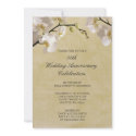 50th Wedding Anniversary Vintage White Orchid invitation