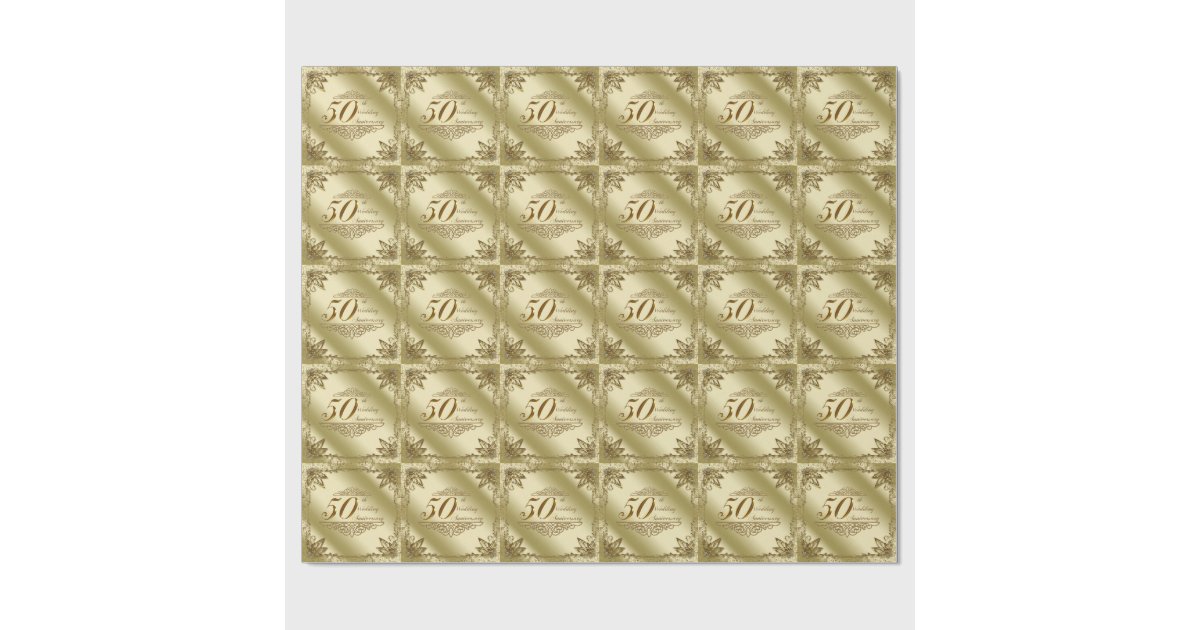 50th Wedding Anniversary Wrapping Paper Zazzle