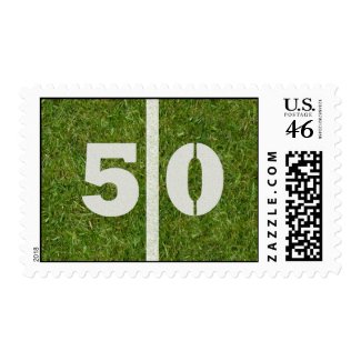 50th Yard Football Yard Postage stamp
