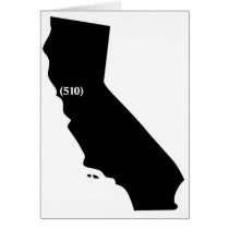 510 Area Code, California, Bay Area Card