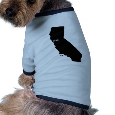 510 Area Code, California, Bay Area Doggie T Shirt by prideindesign