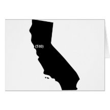 510 Area Code, California, Bay Area Greeting Card