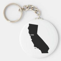 510 Area Code, California, Bay Area Key Chain