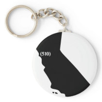 510 Area Code, California, Bay Area Keychains