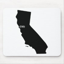 510 Area Code, California, Bay Area Mouse Pads