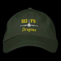 512 FS F-16 Golf Hat embroidered hats