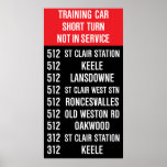 512 ST CLAIR Replica TTC Rollsign Poster