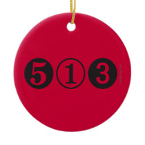 513 Area Code Christmas Ornament ornaments