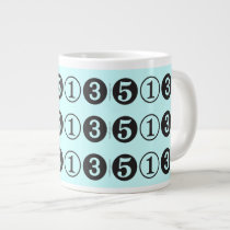 513 Area Code Jumbo Mod Coffee Mug (Aqua) mugs